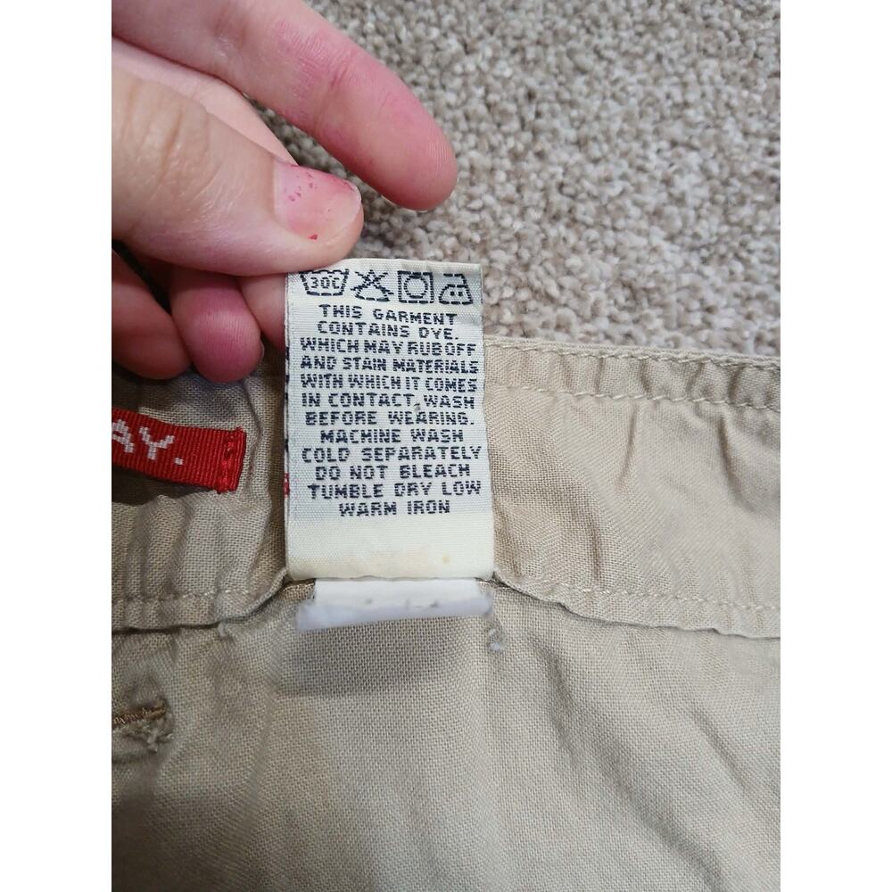 Y2K Indie Sleaze UNIONBAY Low Rise Cargo Shorts Sz 11 Khaki Cotton Utility 2000s - Picture 5 of 12